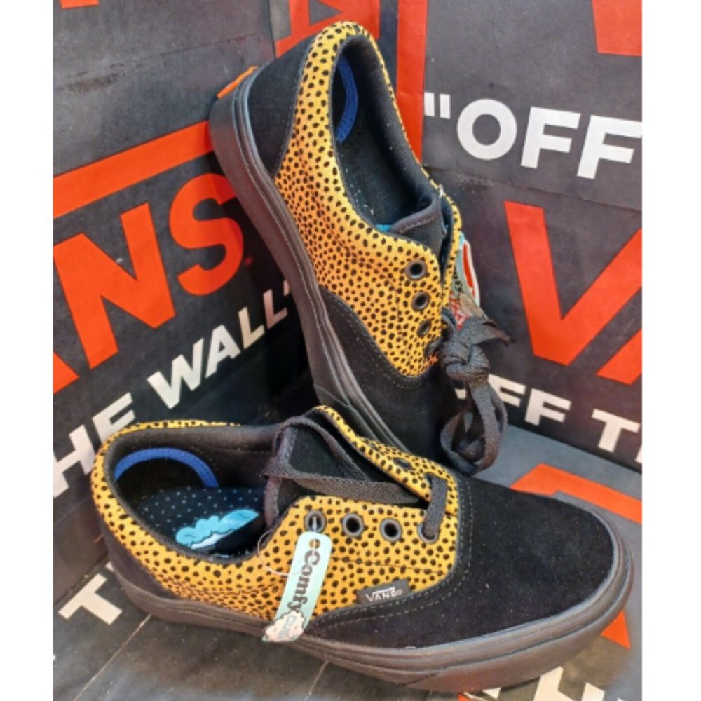 Vans Comfycush Era Tiny Cheetah Black Suede Men's 5.5/Women's 7 VN0A3WM9VWS
